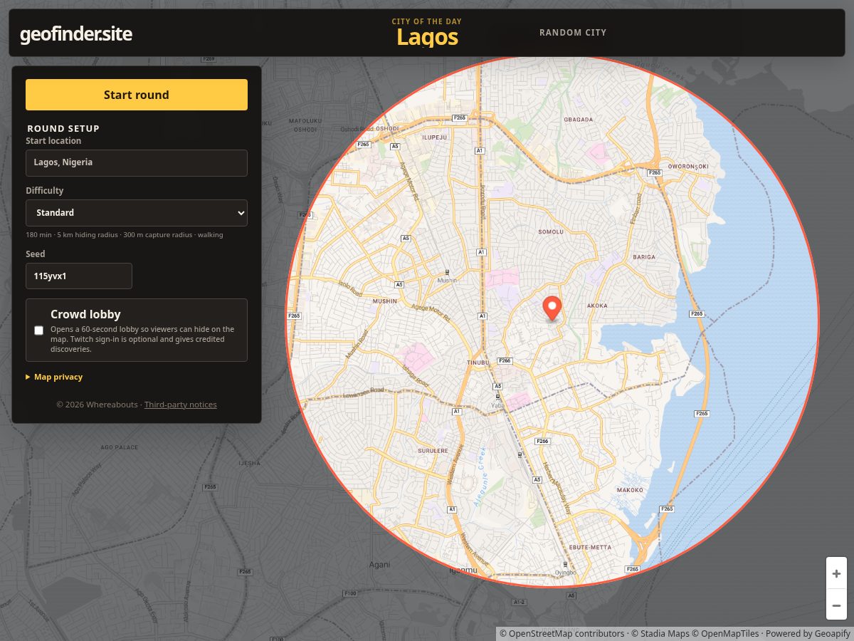 Landing-page snapshot of geofinder.site