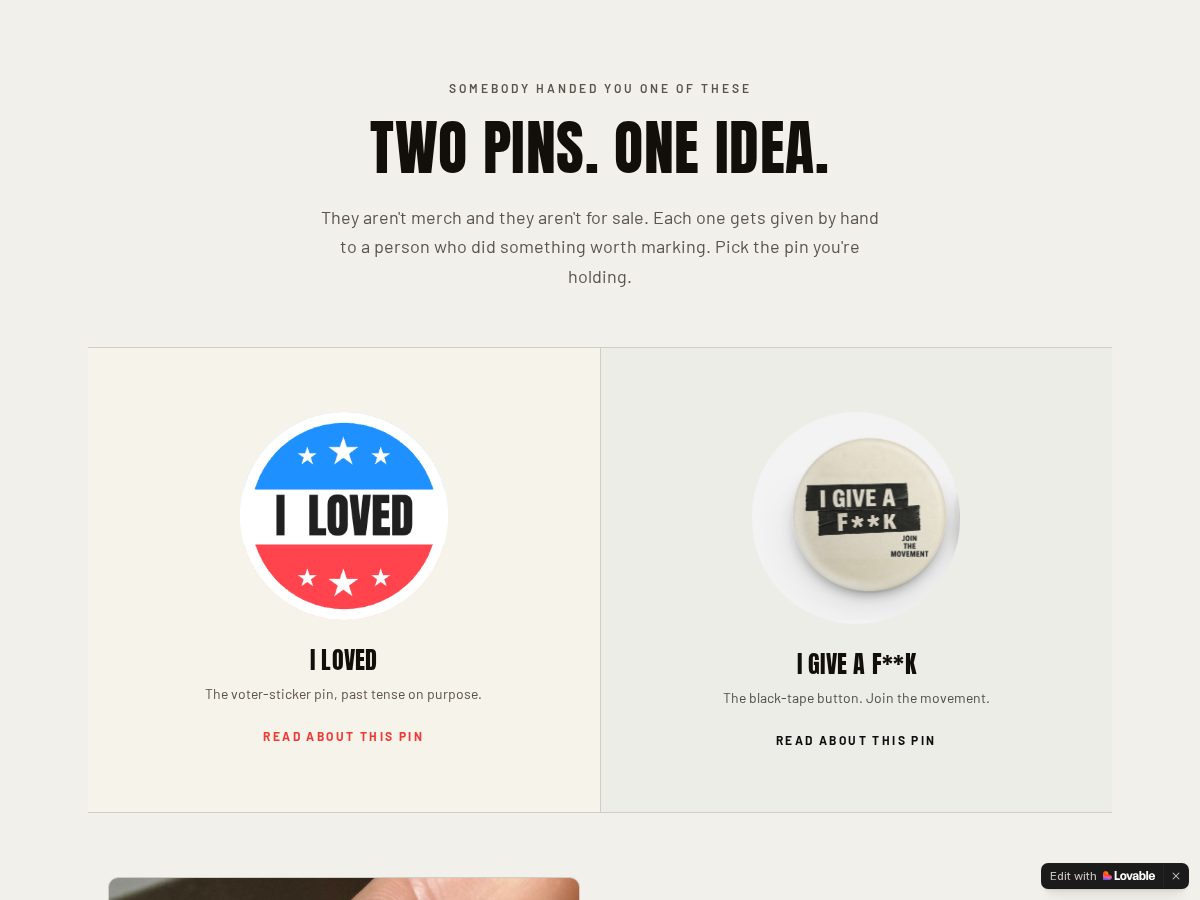 Landing-page snapshot of givenbyhand.com