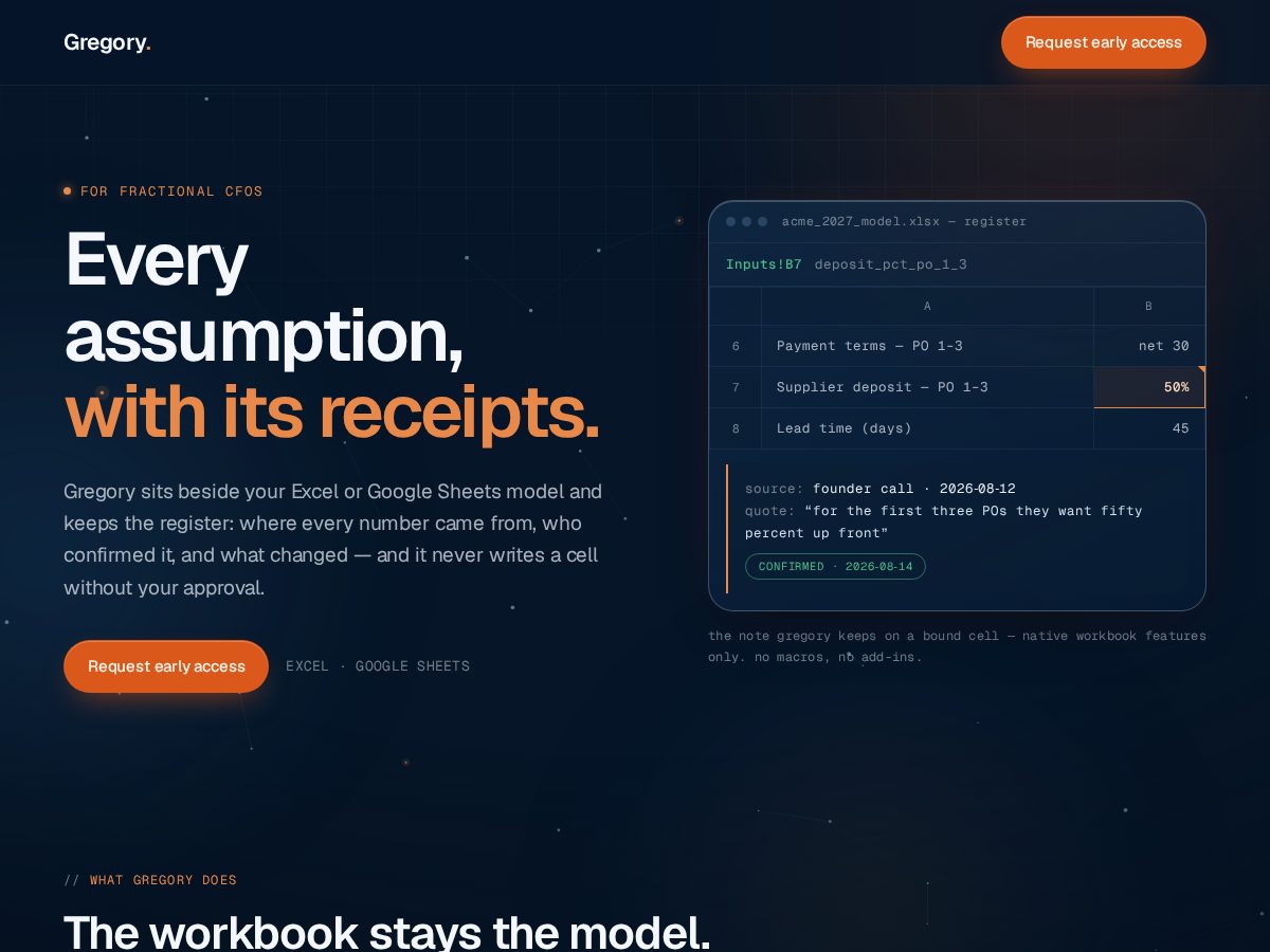 Landing-page snapshot of gregory.work