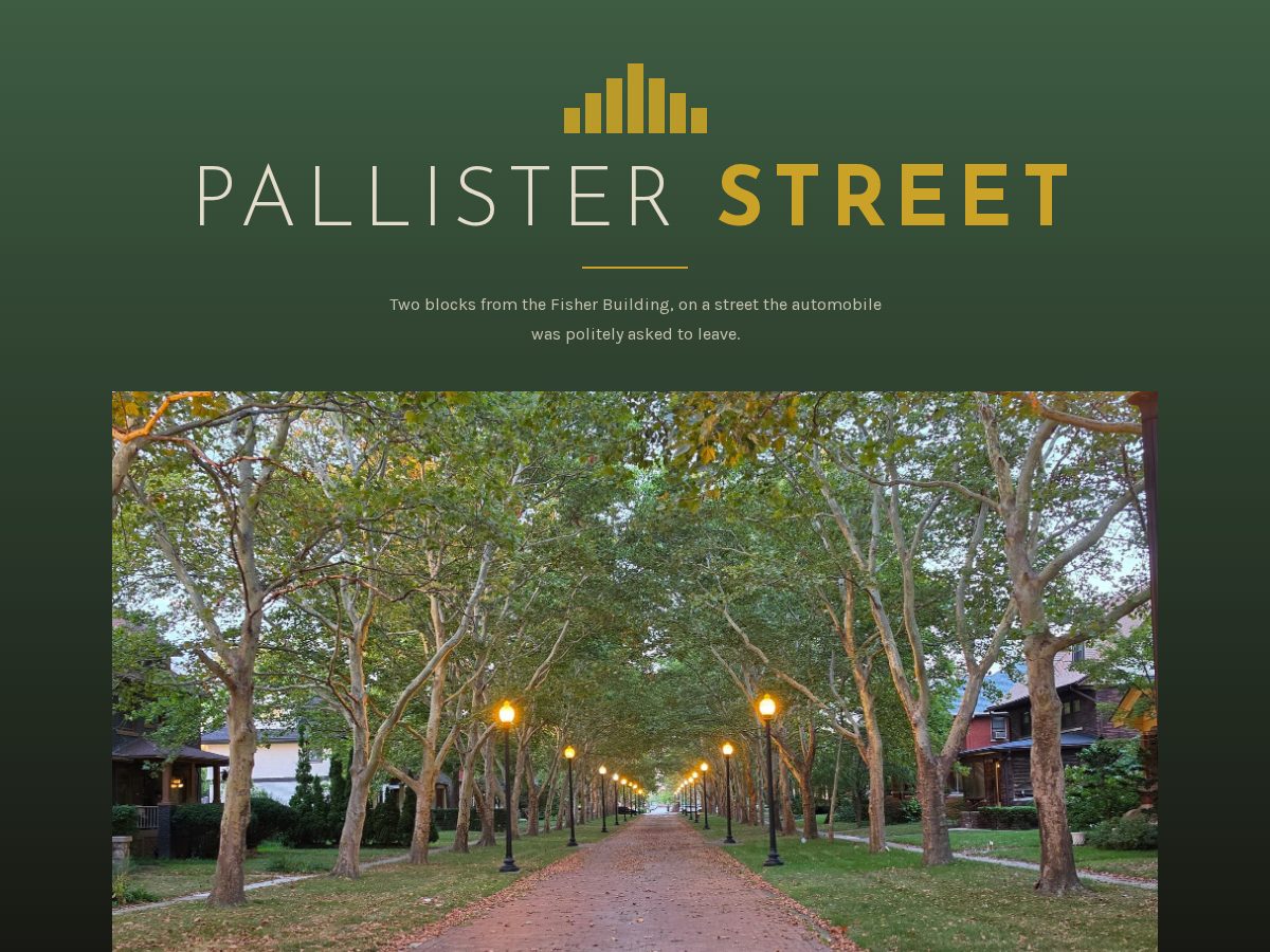 Landing-page snapshot of historicpallisterstreet.com