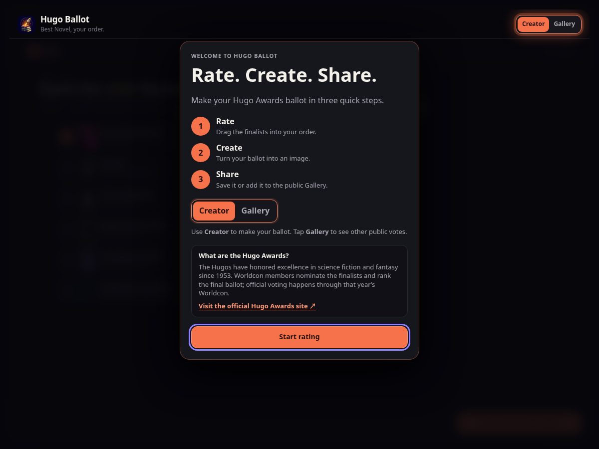 Landing-page snapshot of hugorama.net