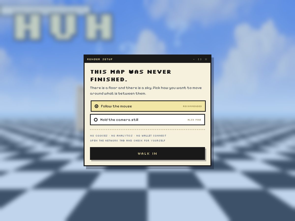 Landing-page snapshot of huhcat.fun
