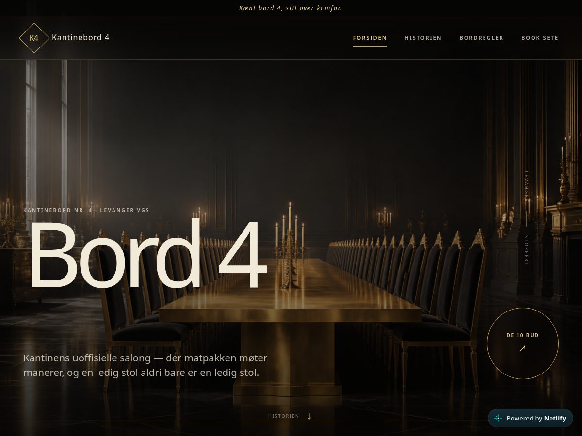 Landing-page snapshot of kantinebord4.com