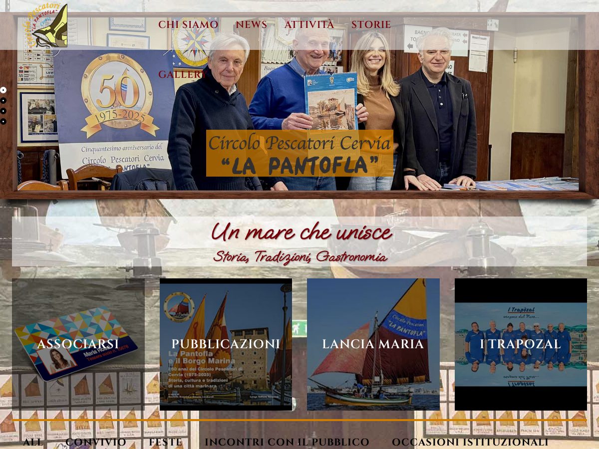 Landing-page snapshot of lapantofla.org