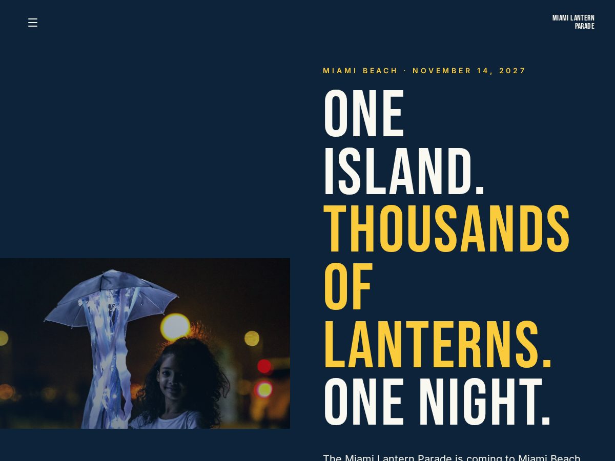 Landing-page snapshot of lincolnroadlanternparade.com