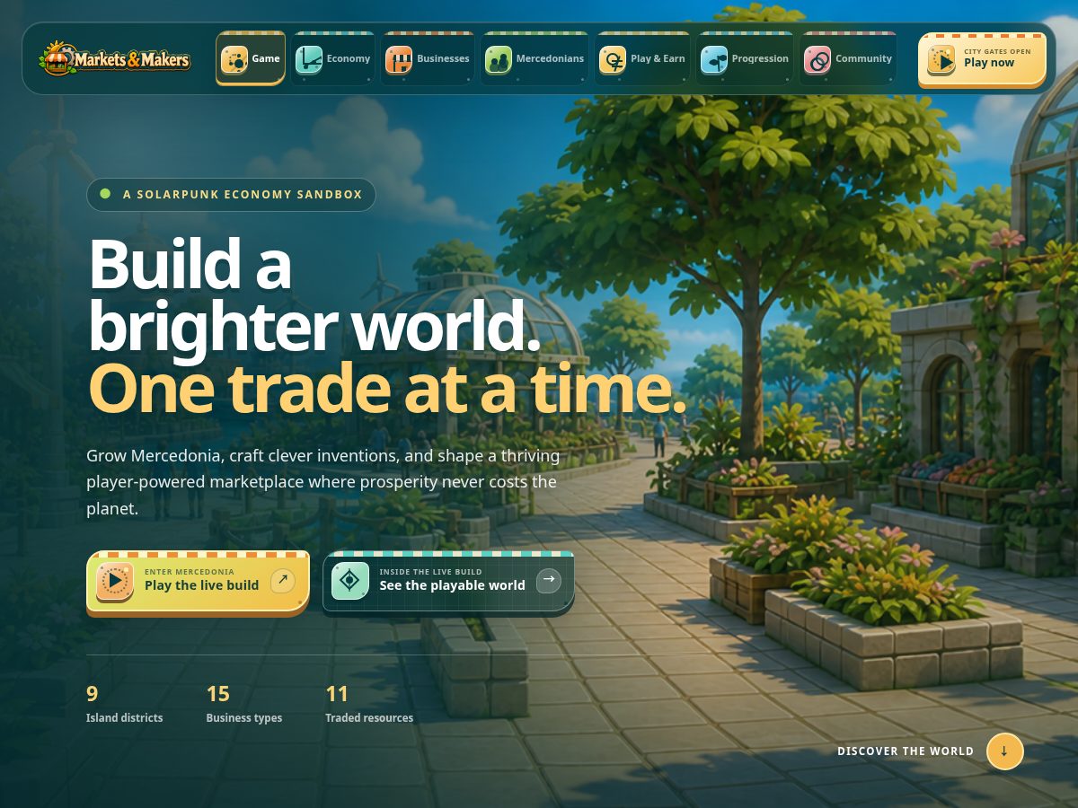Landing-page snapshot of markets-makers.com