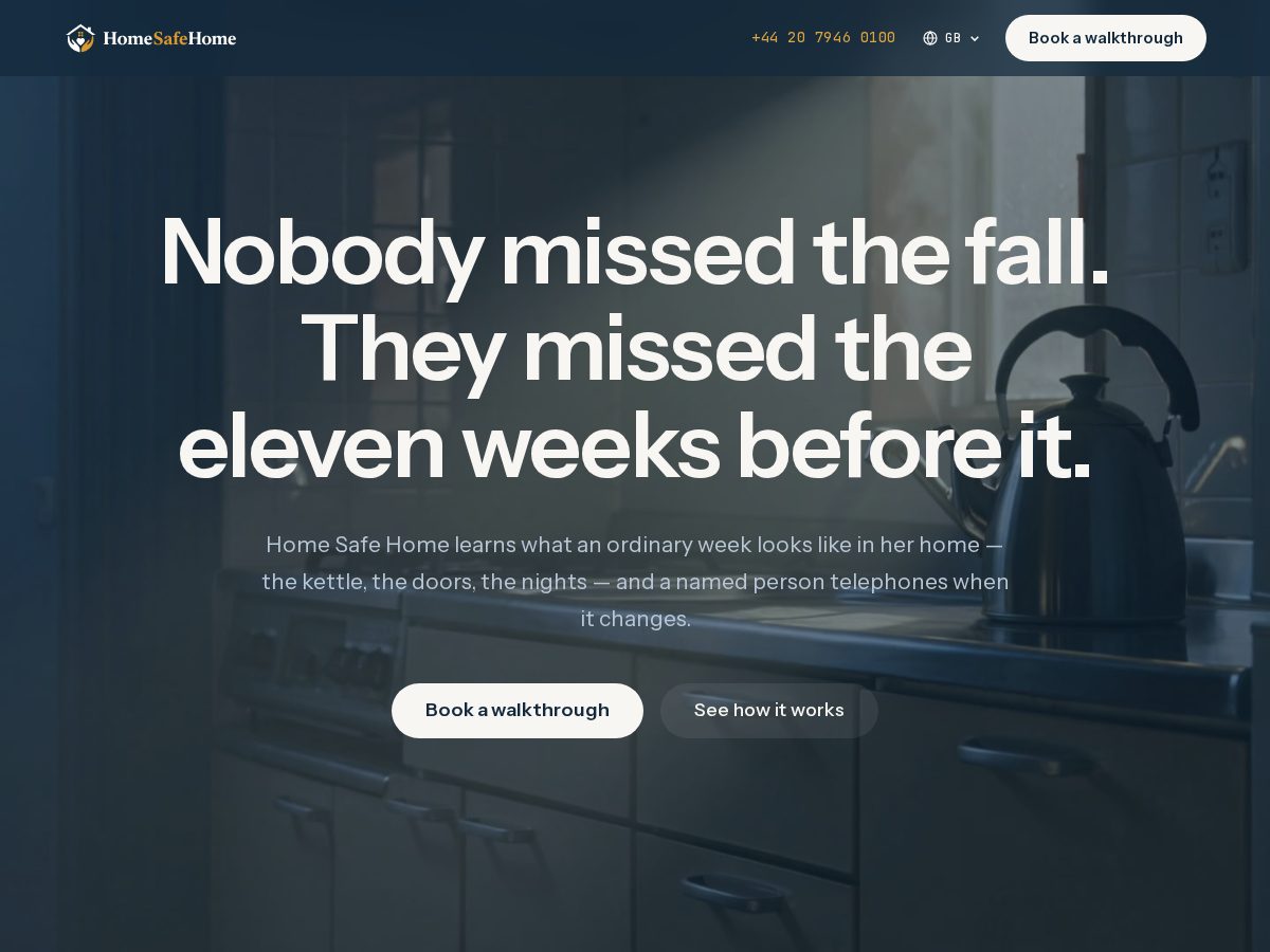Landing-page snapshot of myhomesafehome.com