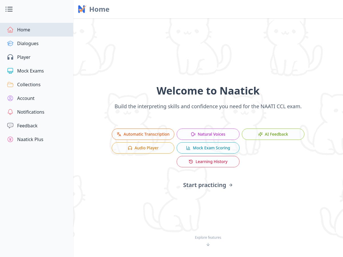 Landing-page snapshot of naatick.com