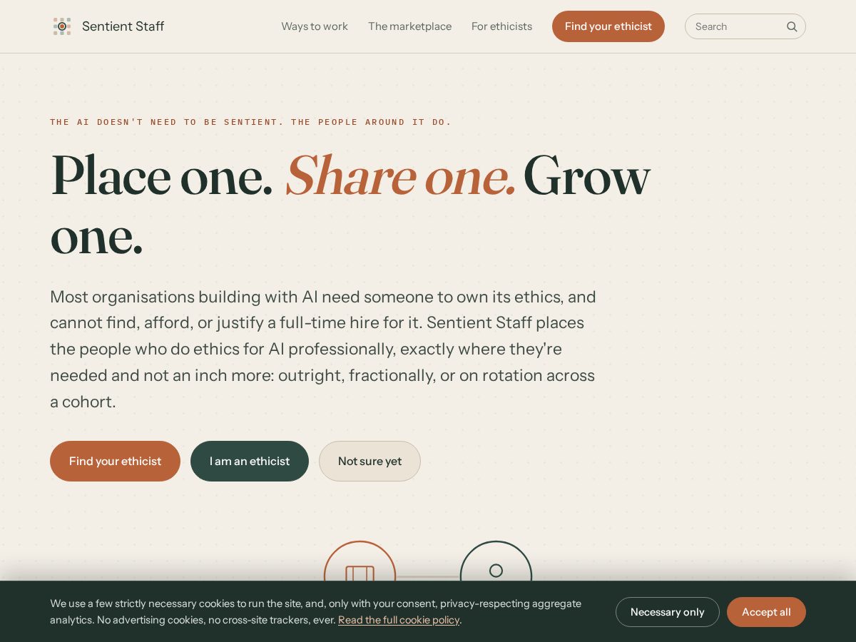 Landing-page snapshot of neelyethics.org