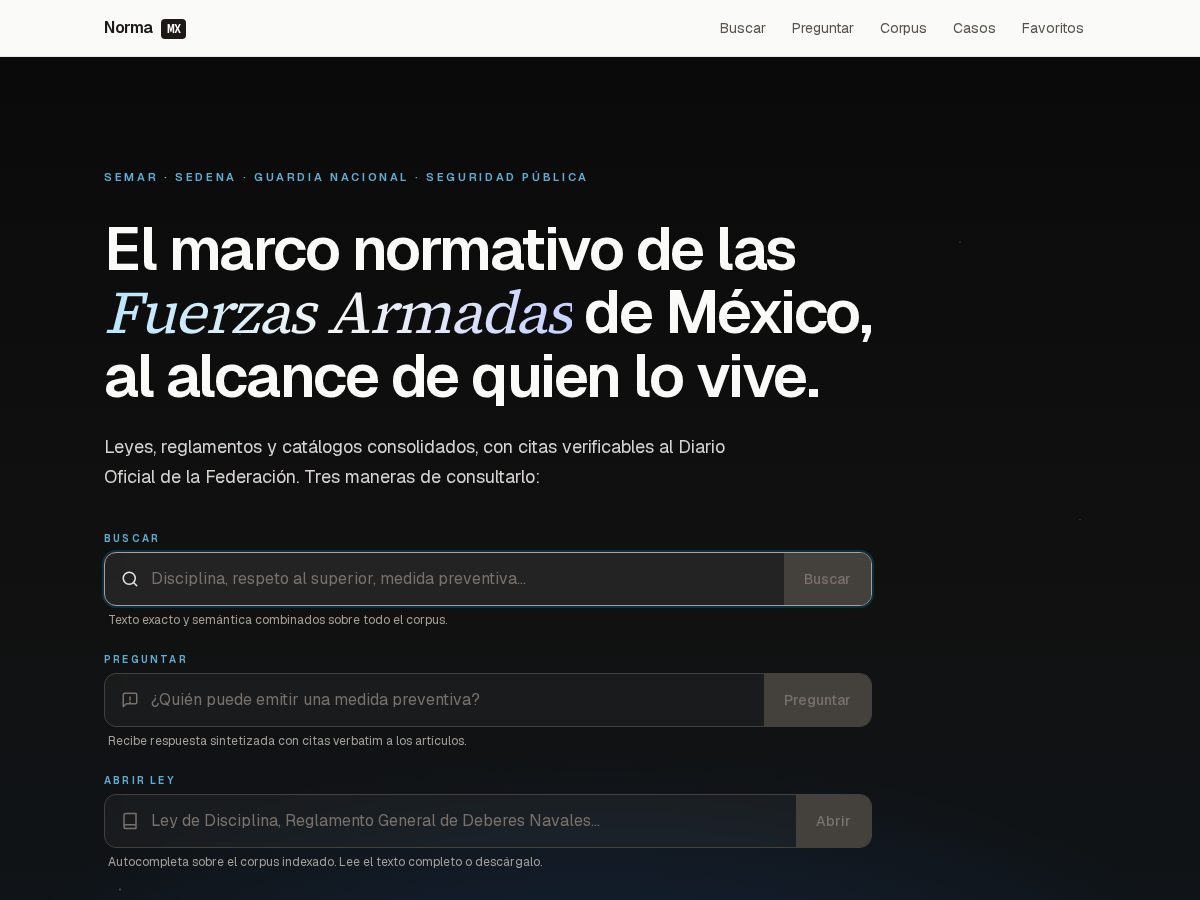 Landing-page snapshot of normamx.com