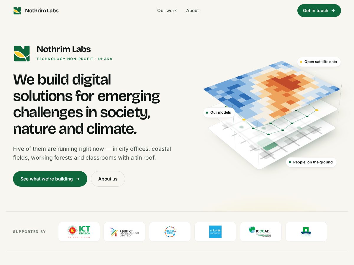 Landing-page snapshot of nothrimlabs.org
