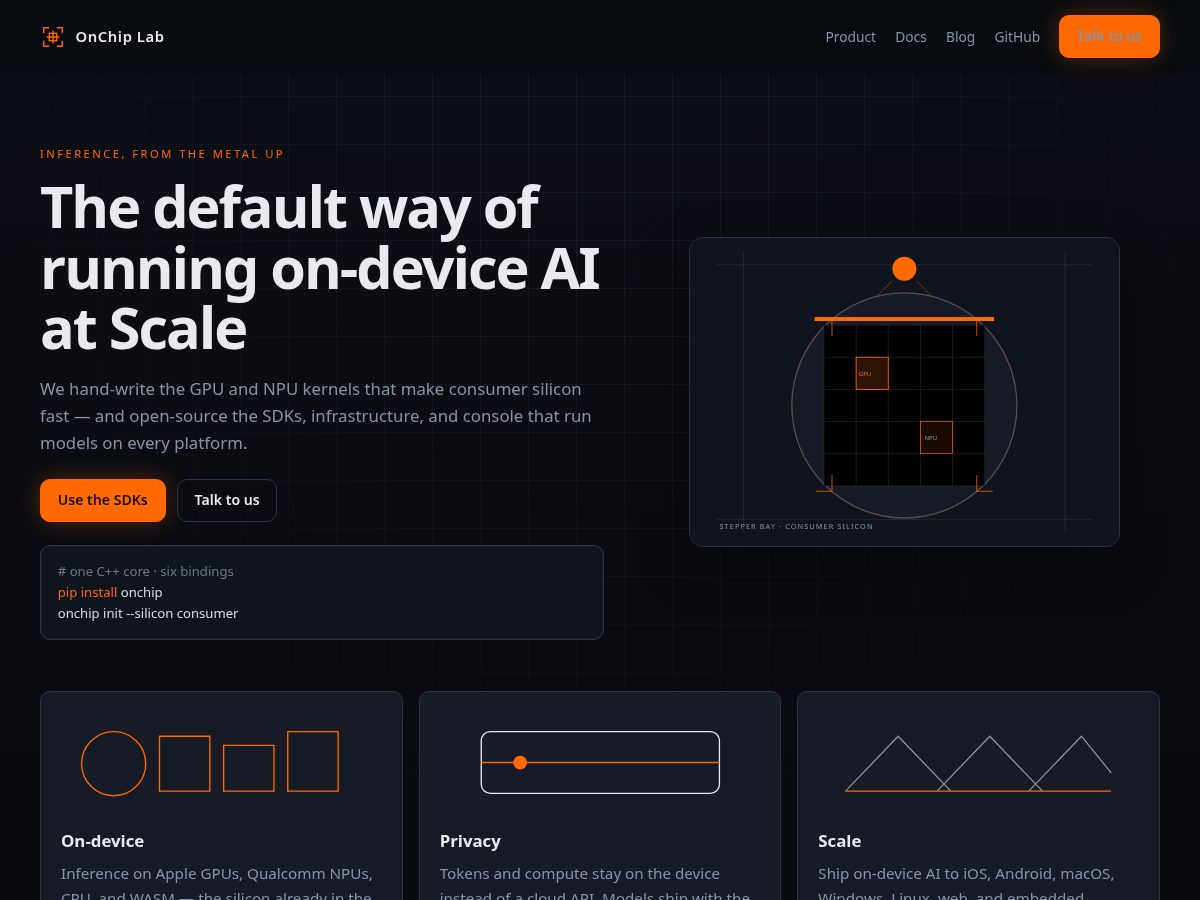 Landing-page snapshot of onchiplab.space