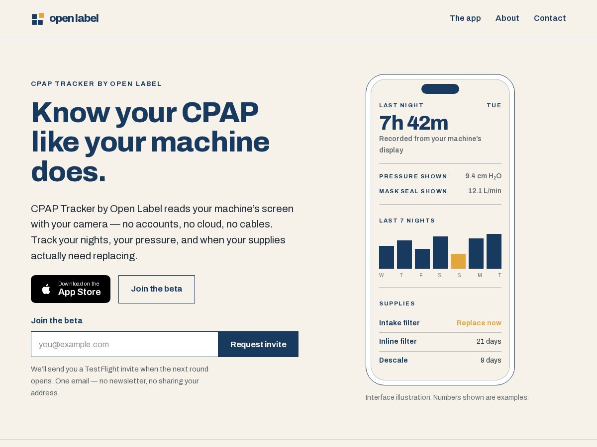 Landing-page snapshot of openlabelsupply.com