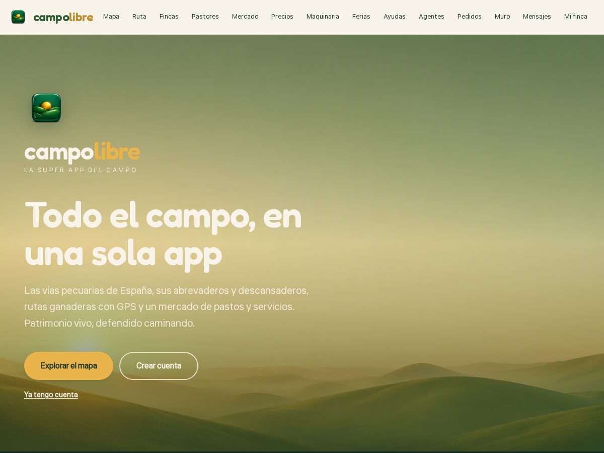 Landing-page snapshot of pastolibre.com