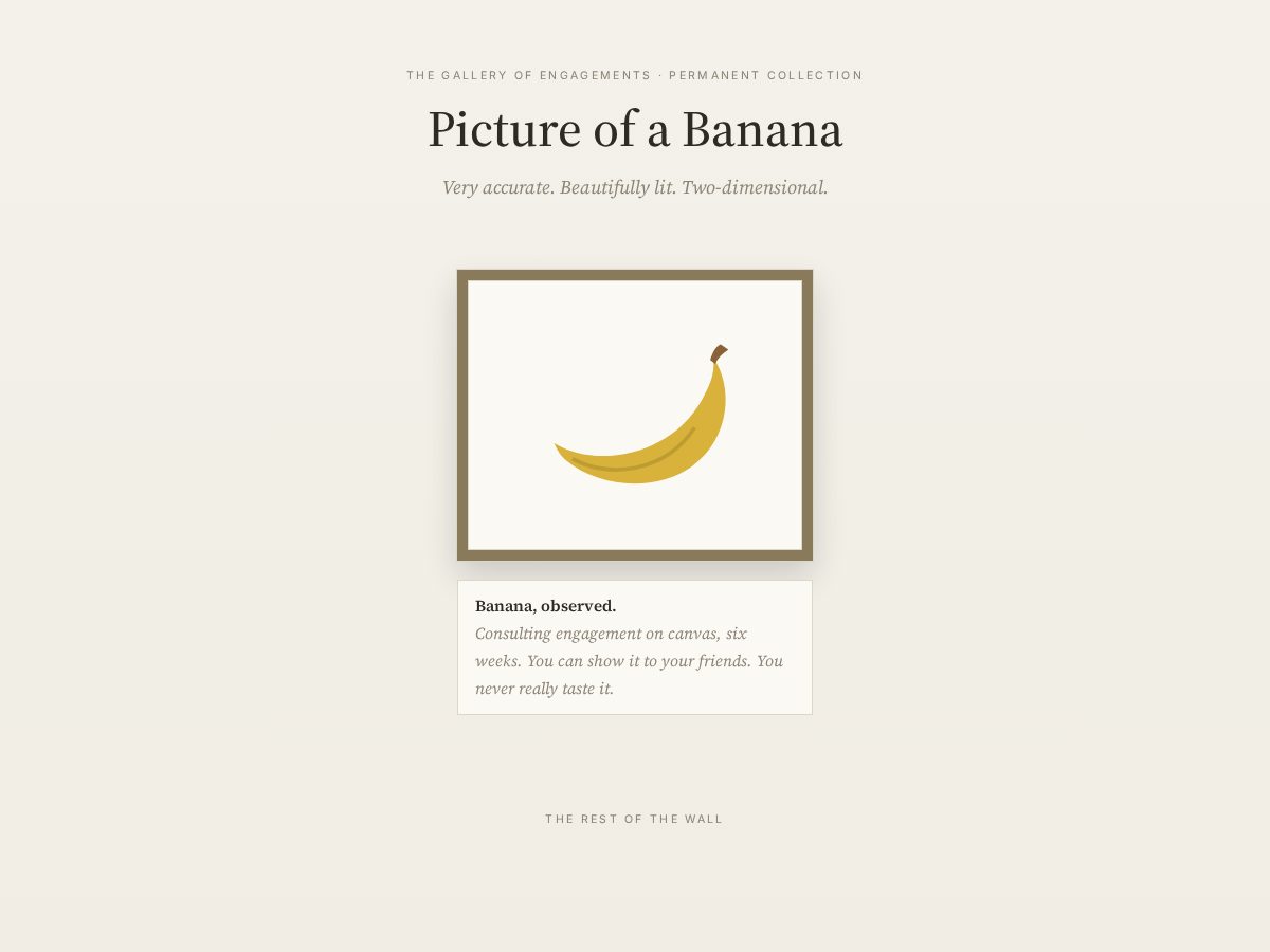 Landing-page snapshot of pictureofabanana.com