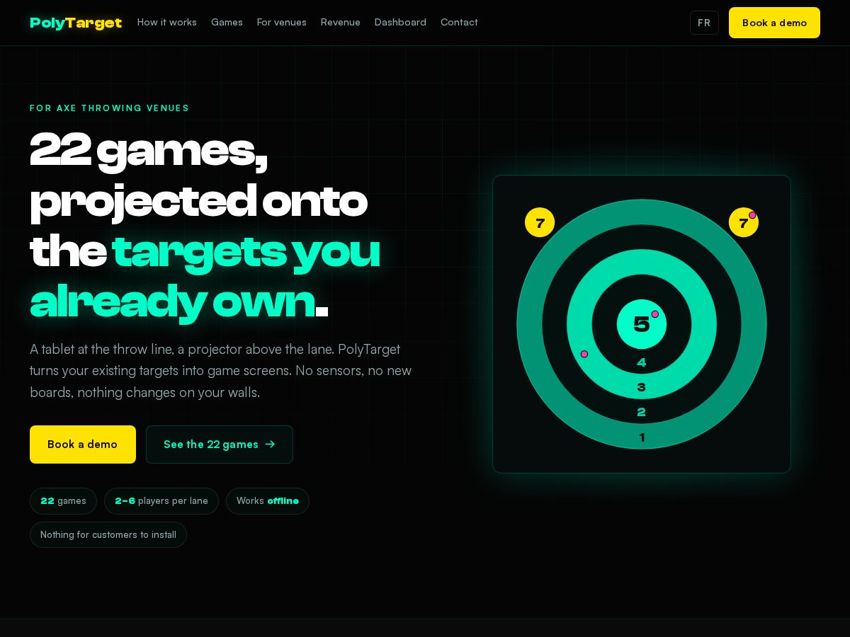 Landing-page snapshot of polytarget.app