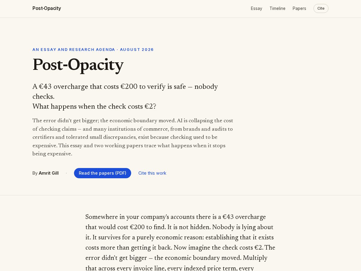 Landing-page snapshot of post-opacity.com