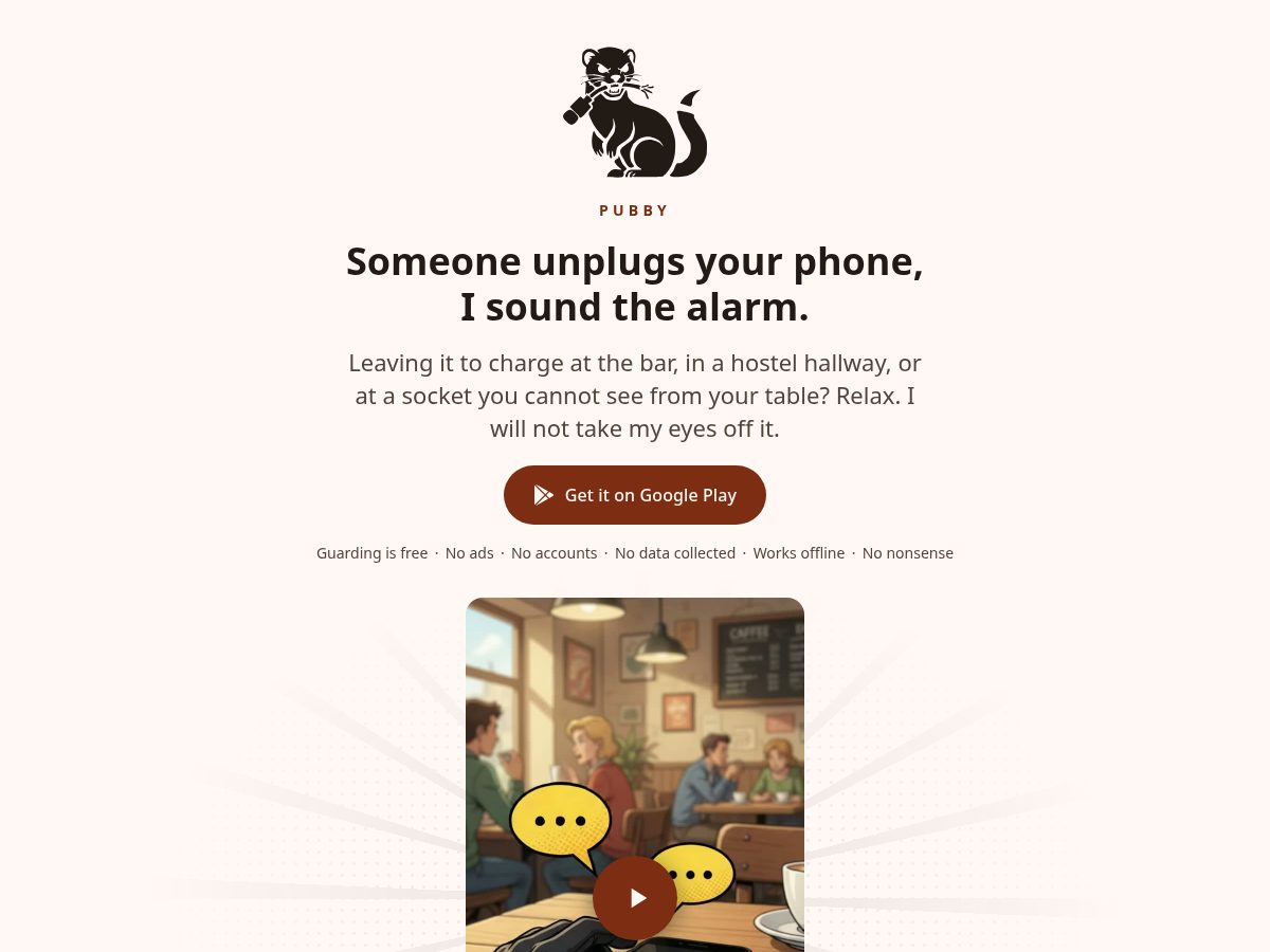 Landing-page snapshot of pubby.vip