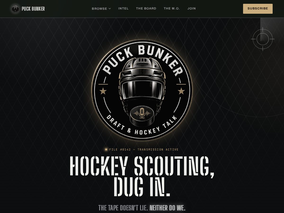 Landing-page snapshot of puckbunker.com