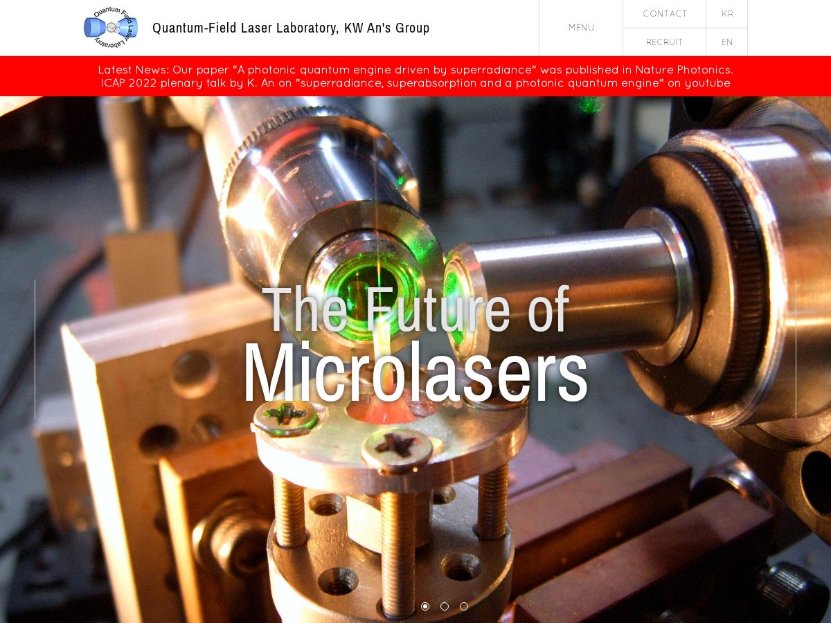 Landing-page snapshot of quantumfieldlab.org