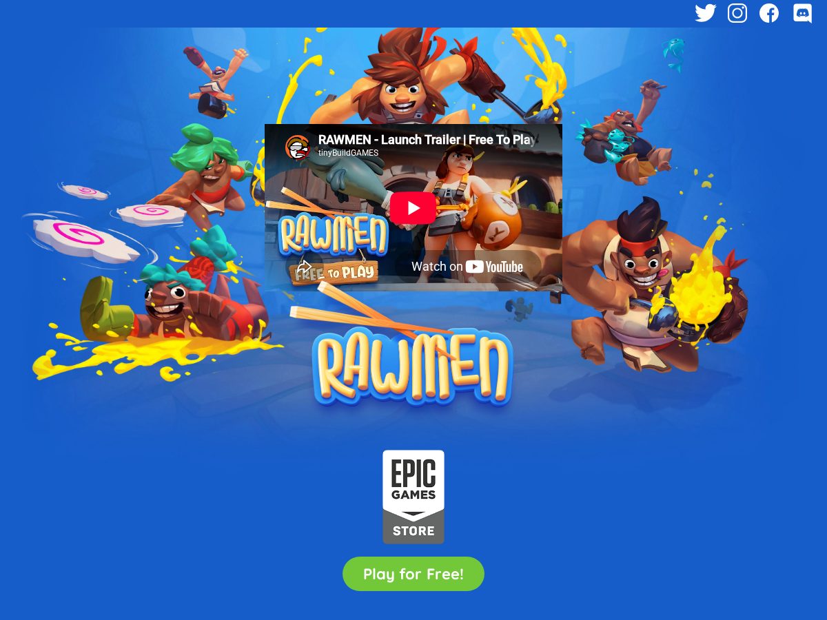Landing-page snapshot of rawmengame.com