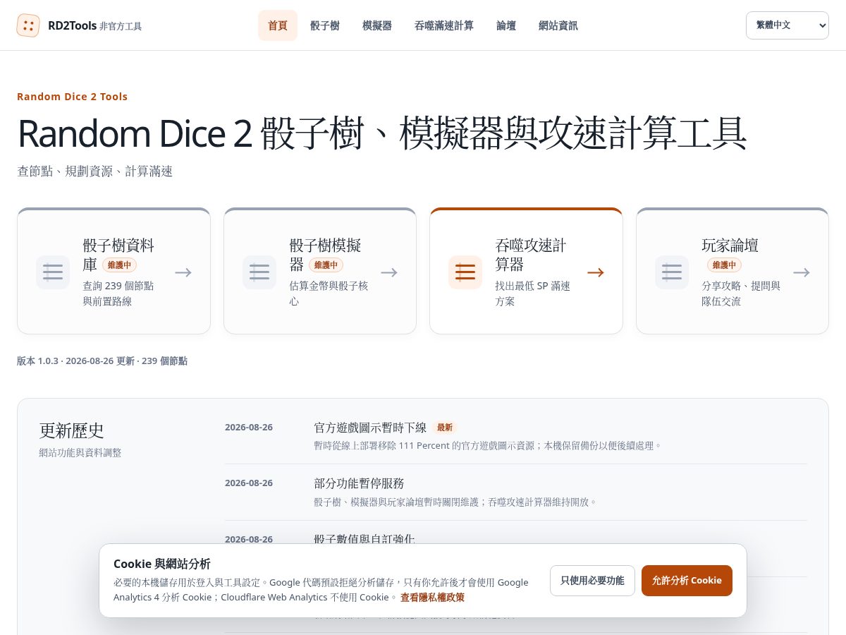 Landing-page snapshot of rd2tools.com