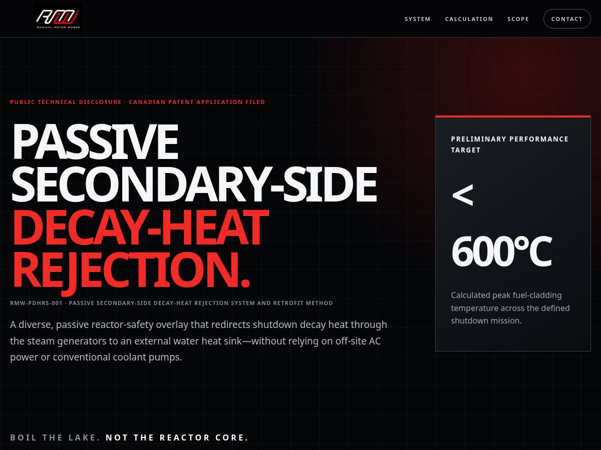 Landing-page snapshot of rmw-nuclear.com