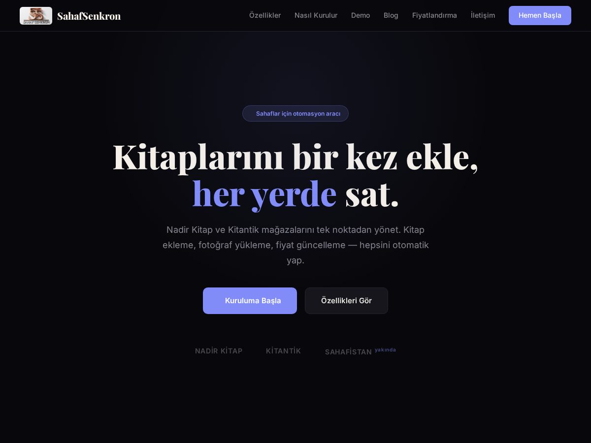 Landing-page snapshot of sahafsenkron.com