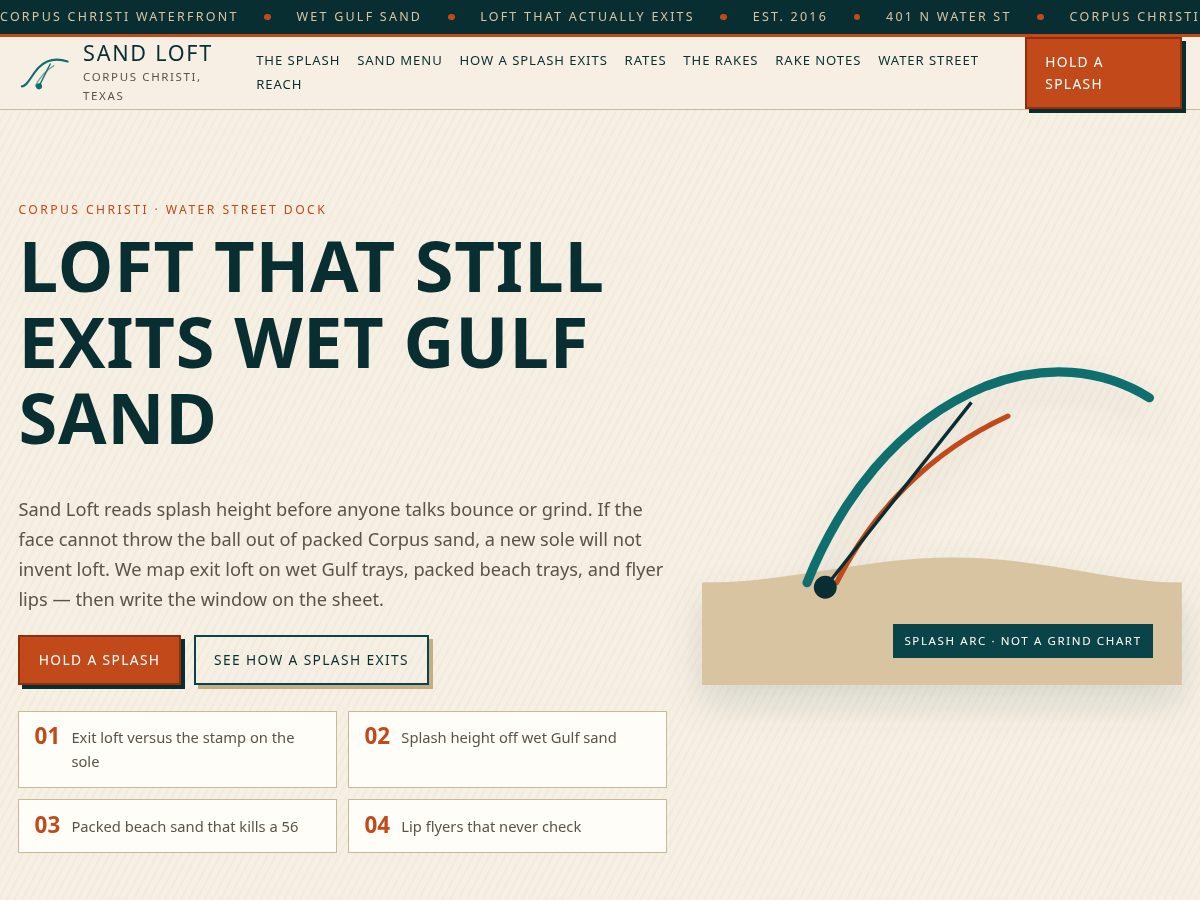 Landing-page snapshot of sandloft.store