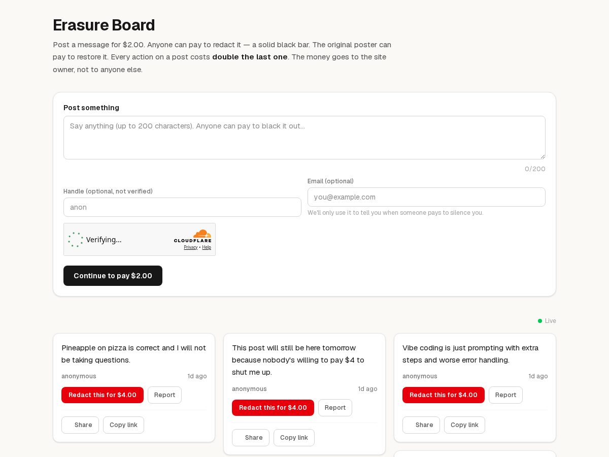 Landing-page snapshot of scrubbed.lol