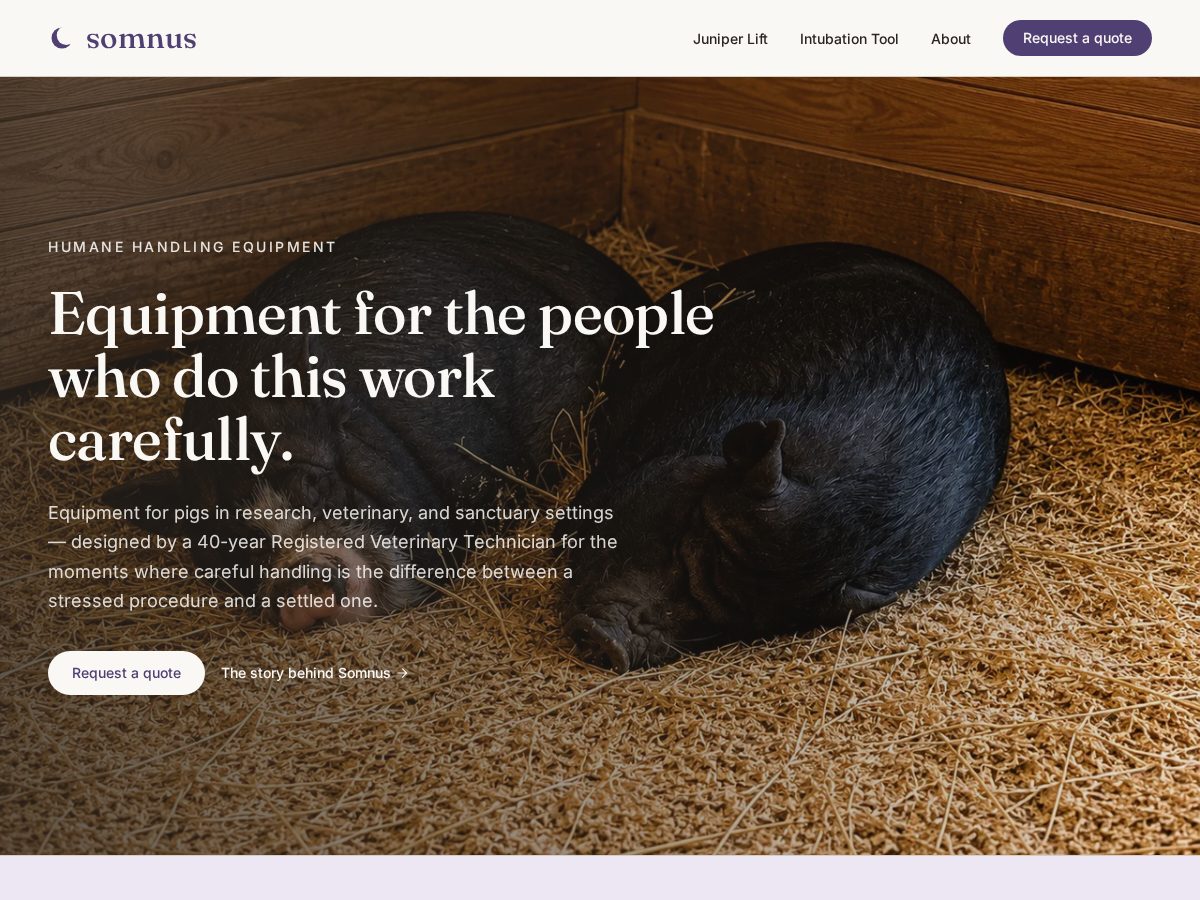 Landing-page snapshot of somnus-llc.com