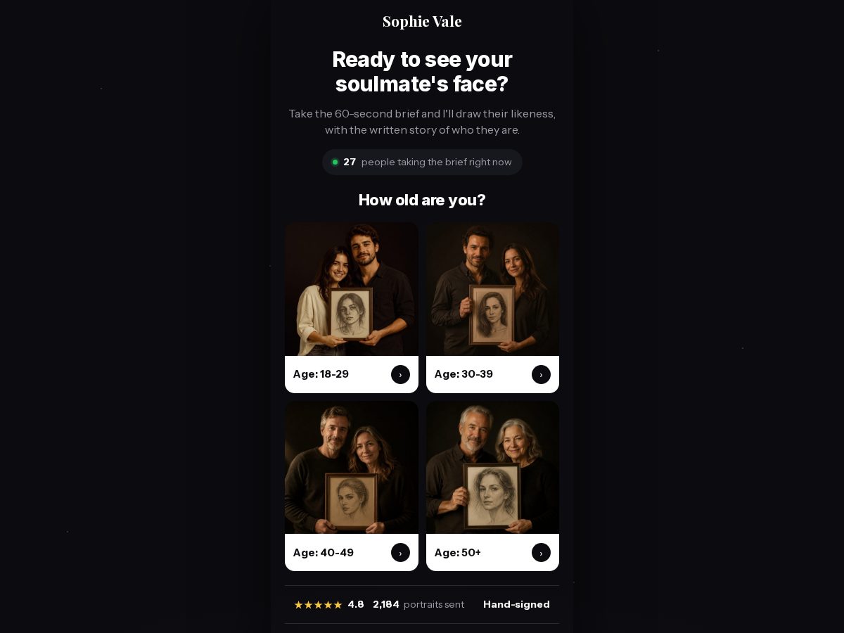 Landing-page snapshot of sophievale.com