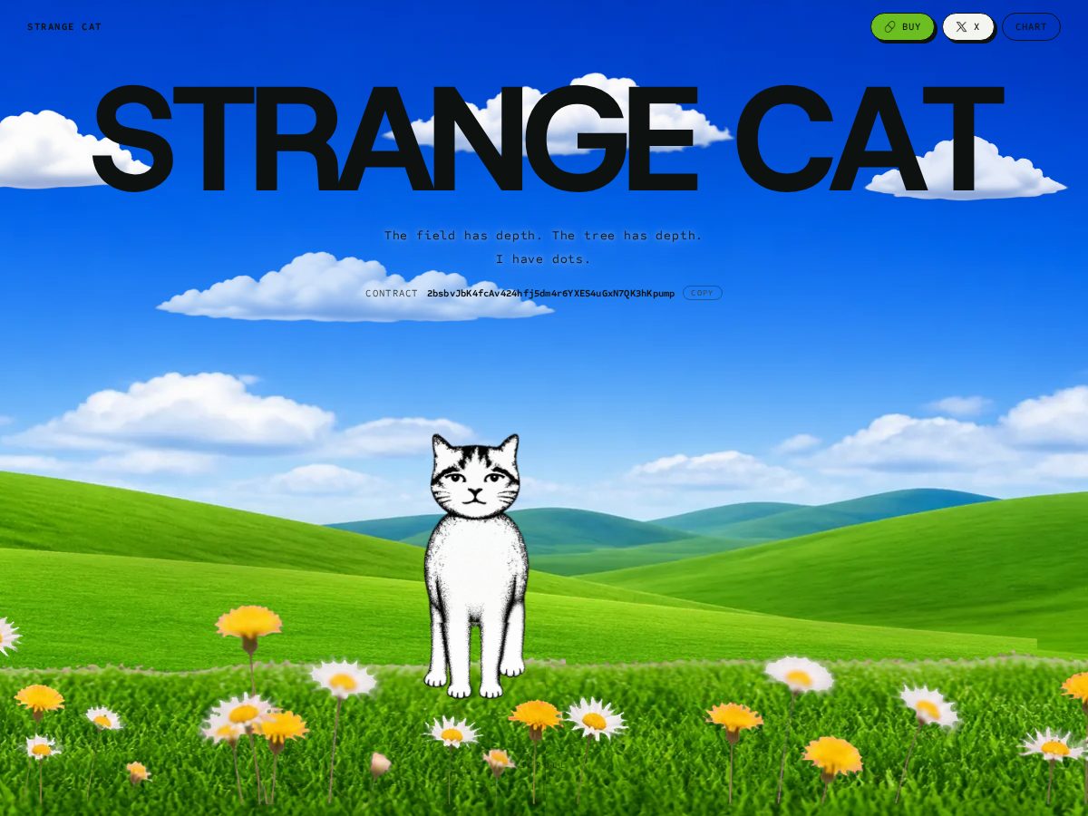 Landing-page snapshot of strangecat.fun