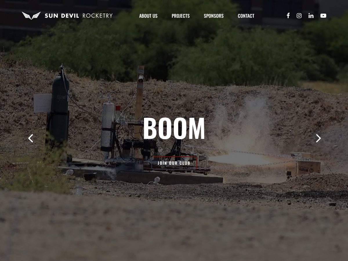Landing-page snapshot of sundevilrocketry.org