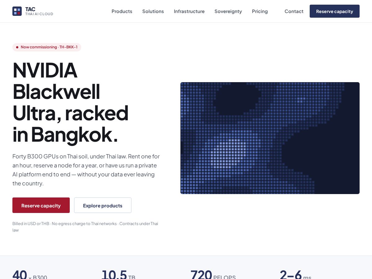 Landing-page snapshot of tac-solution.com
