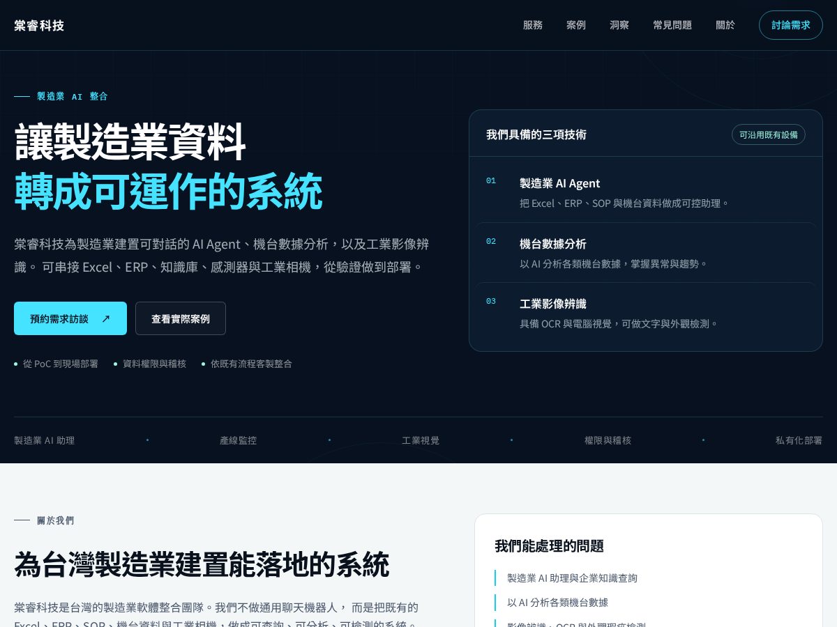 Landing-page snapshot of tangrui-ai.com