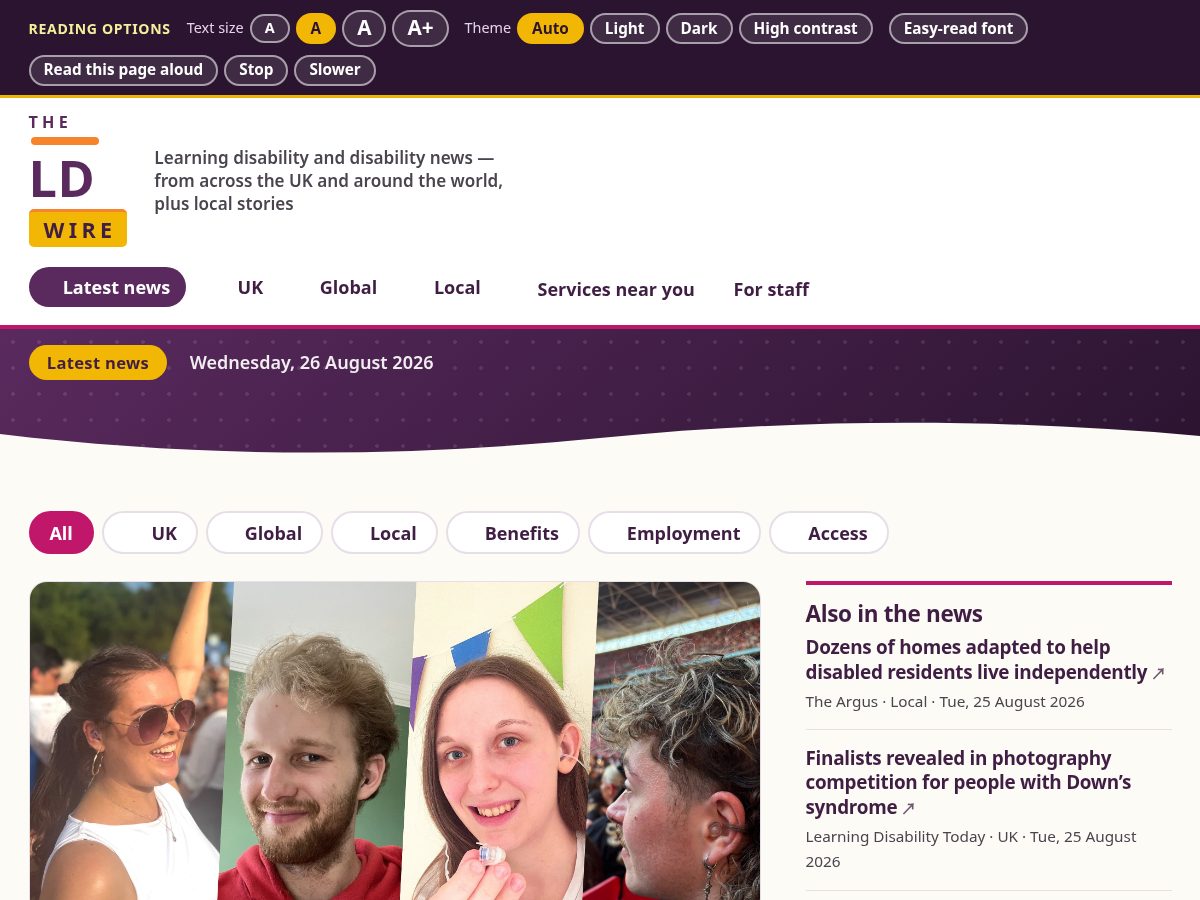 Landing-page snapshot of theldwire.org