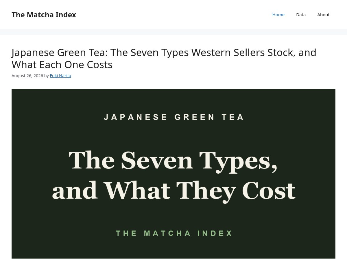 Landing-page snapshot of thematchaindex.com