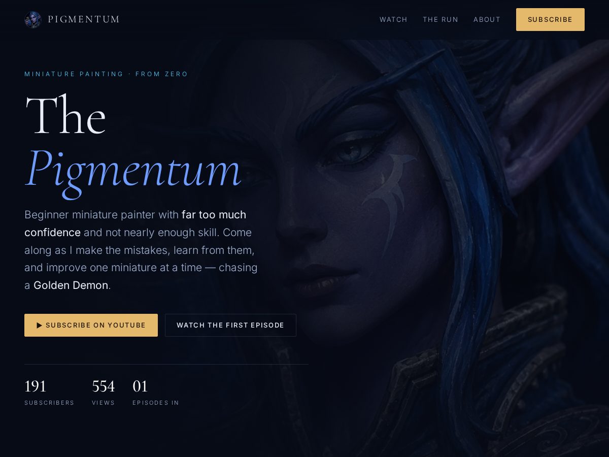 Landing-page snapshot of thepigementum.com