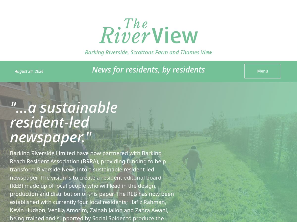 Landing-page snapshot of theriverviewpaper.org