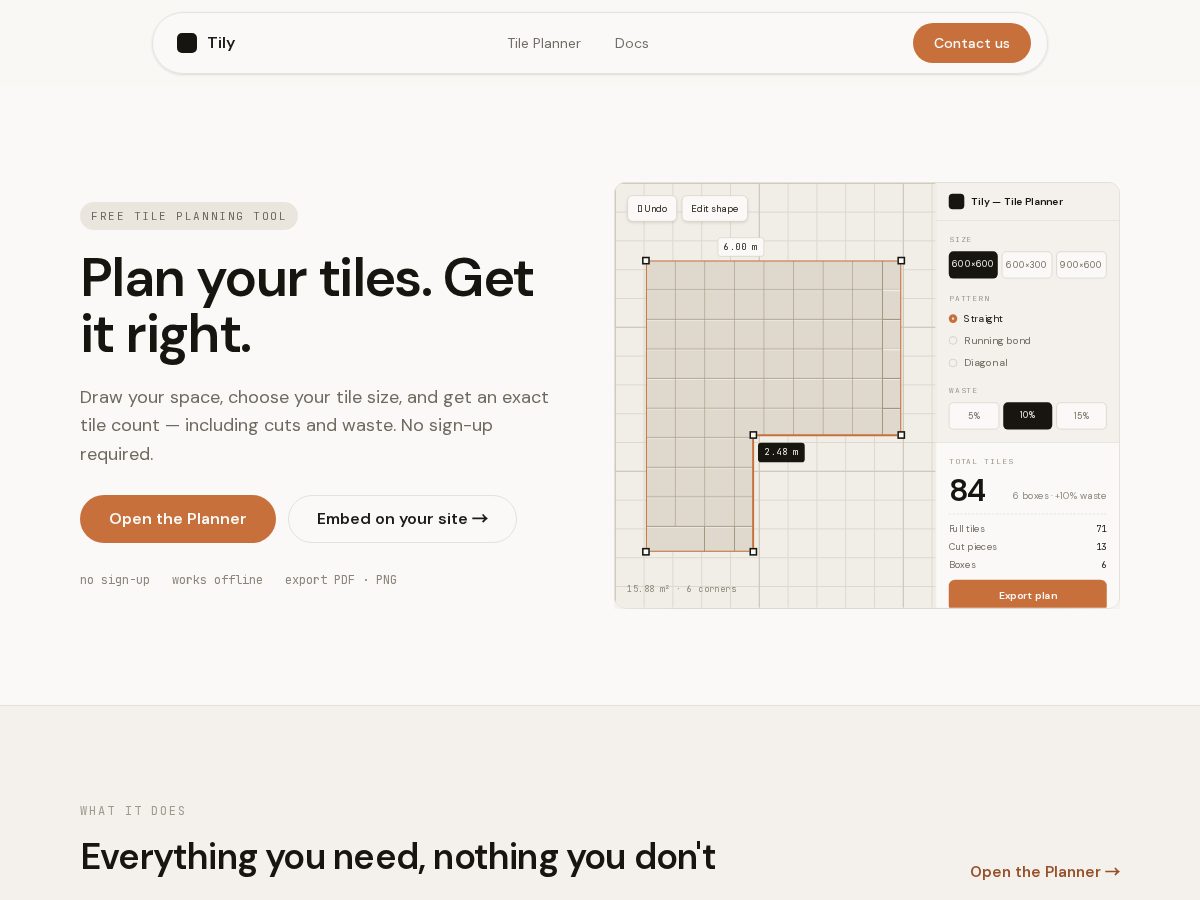 Landing-page snapshot of tily.work