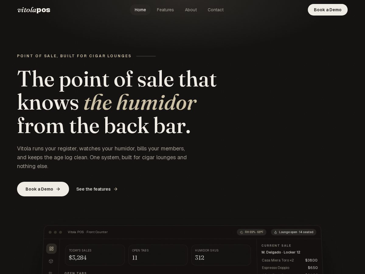 Landing-page snapshot of vitolapos.com