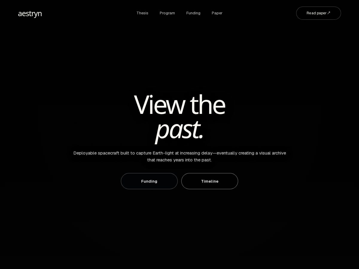 Landing-page snapshot of aestryn.com