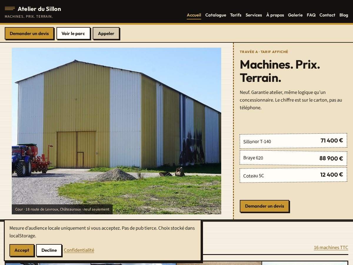 Landing-page snapshot of atelierdusillon.digital