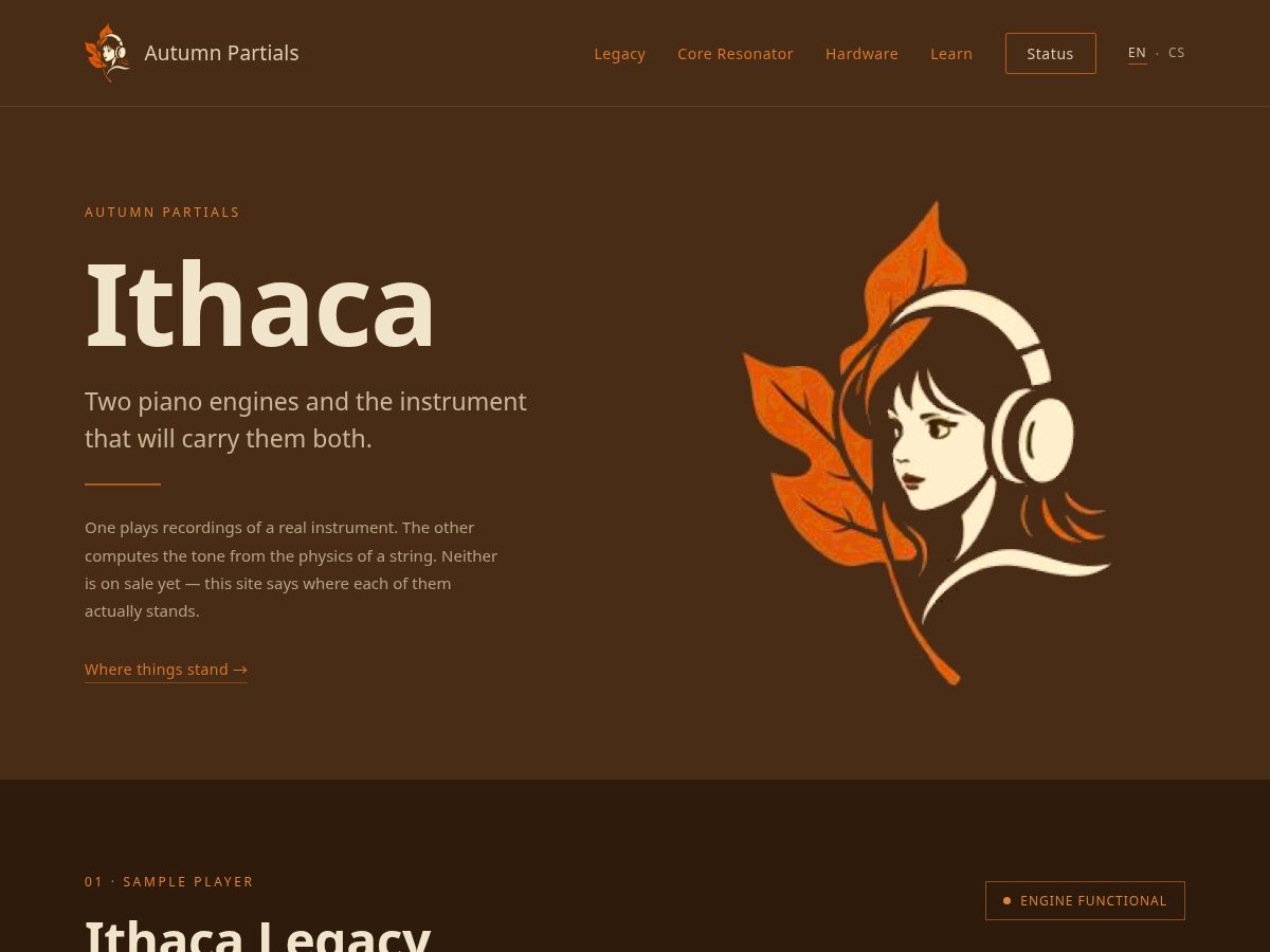 Landing-page snapshot of autumnpartials.com