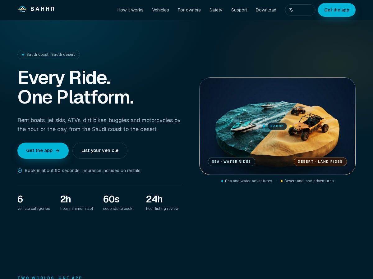 Landing-page snapshot of bahhr.net