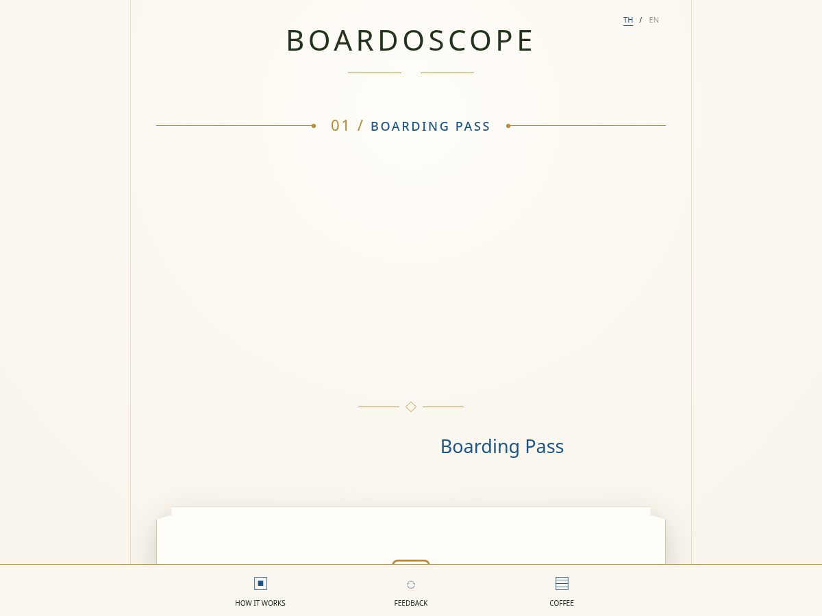 Landing-page snapshot of boardoscope.com