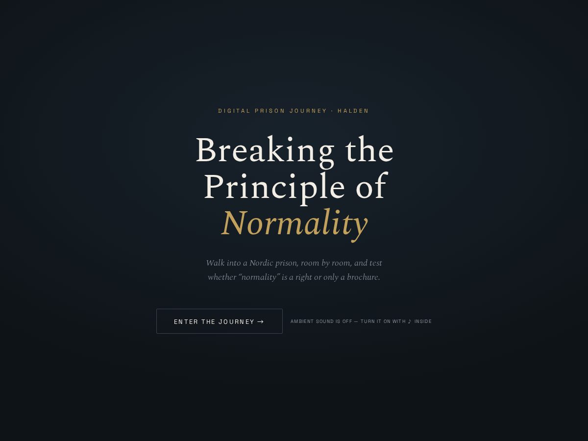 Landing-page snapshot of breakingtheprincipleofnormality.com
