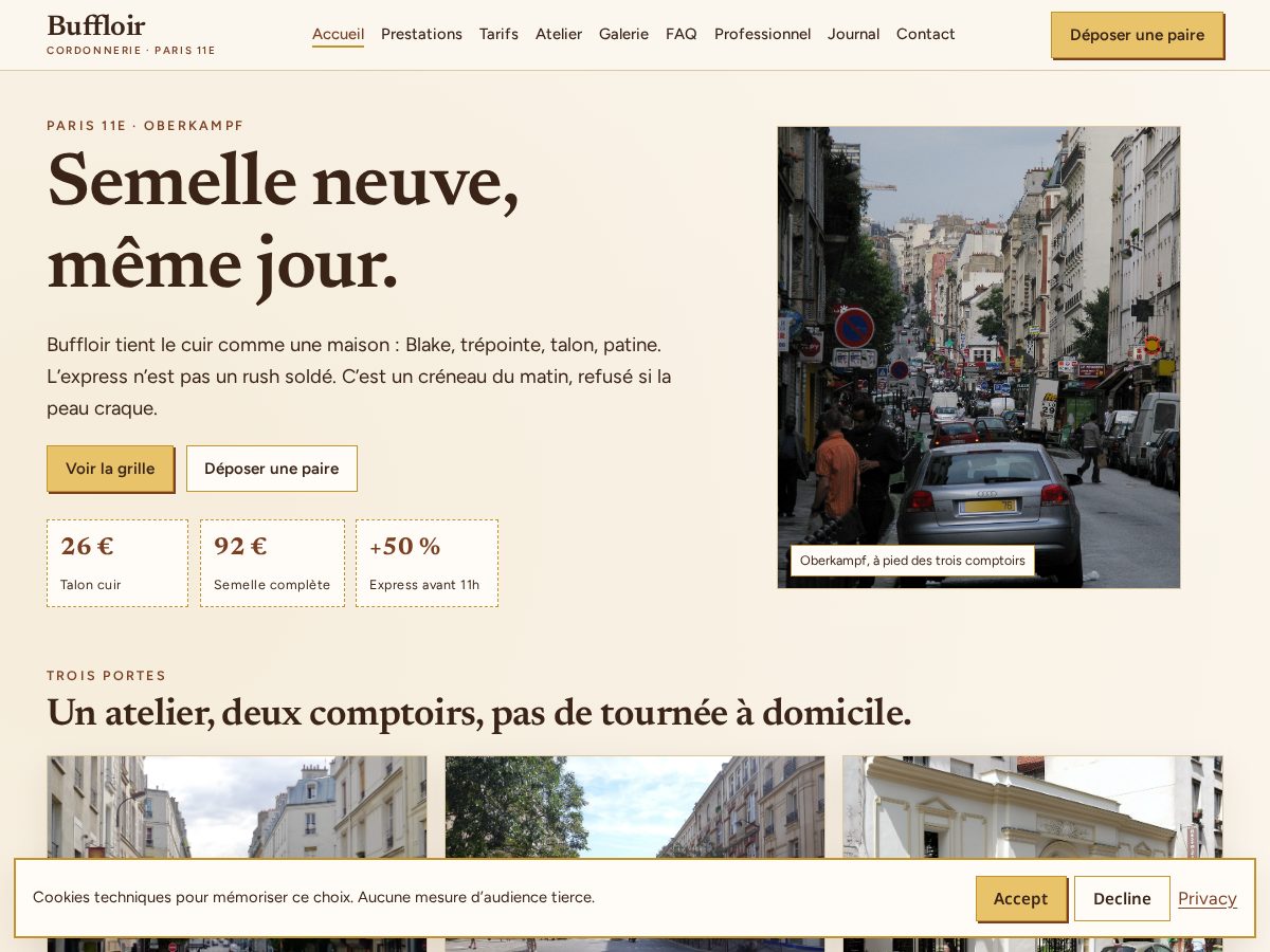 Landing-page snapshot of buffloirite.digital