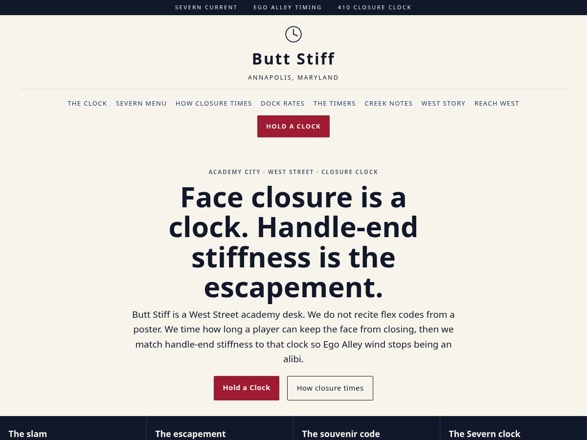 Landing-page snapshot of buttstifflab.top